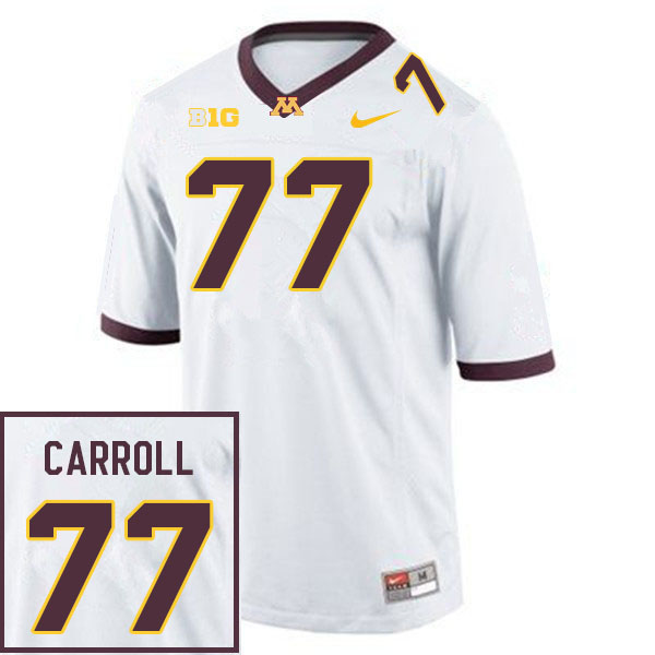 Men #77 Quinn Carroll Minnesota Golden Gophers College Football Jerseys Sale-White